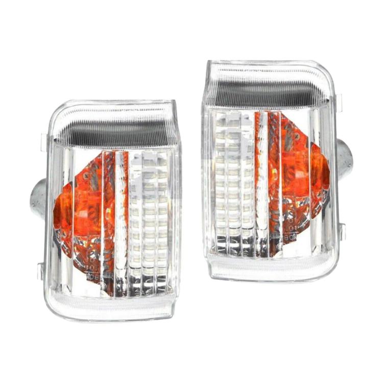 Pair of turn signal lights with clear housings and orange reflector LED sections