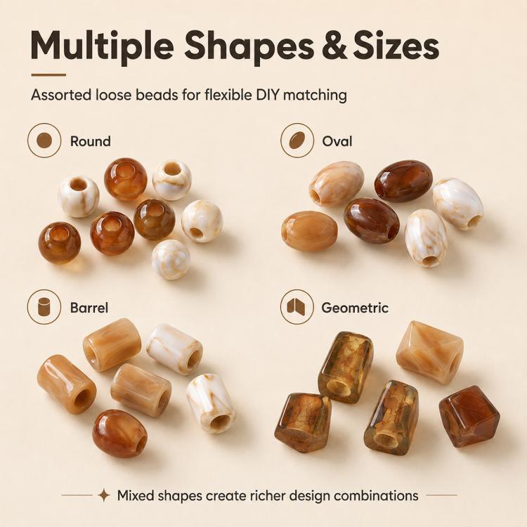 Large-hole Acrylic Beads DIY Accessories