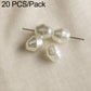 Irregular cream and silver faux pearl beads with metal pin stems
