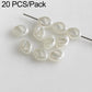 White irregular faux pearl beads with metal pin stems for DIY accessories