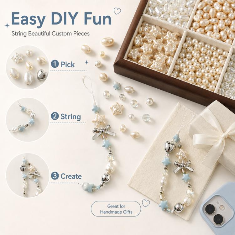 Irregular Faux Pearl Beads DIY Accessories for Phone Straps