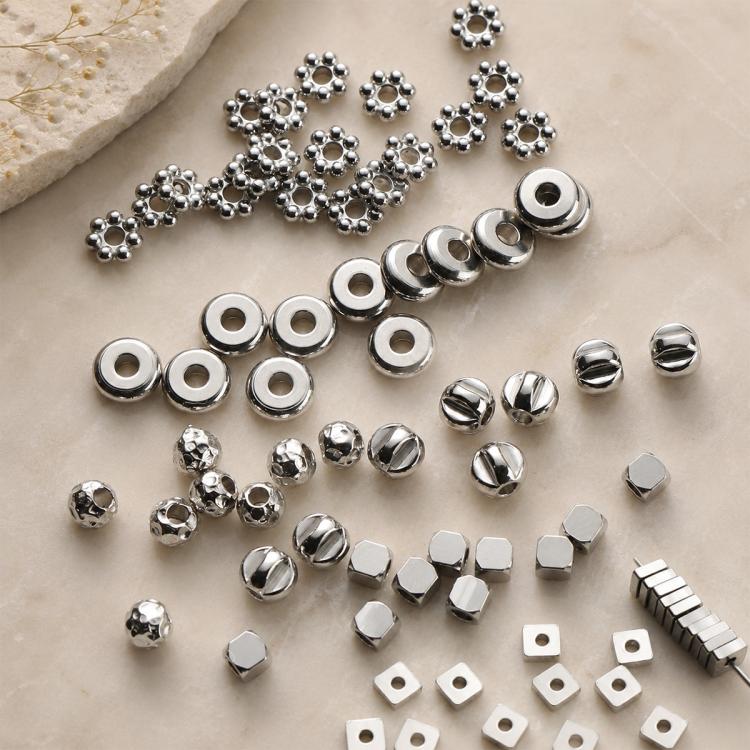 Tarnish-Resistant Titanium Steel Spacers and Beads DIY Accessories for Phone Straps