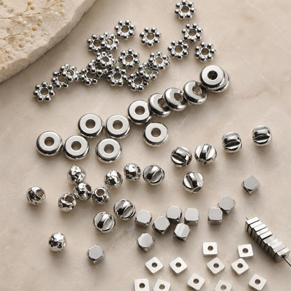 Tarnish-Resistant Titanium Steel Spacers and Beads DIY Accessories for Phone Straps