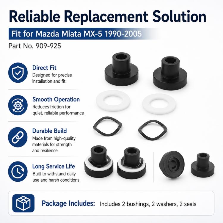 2 PCS/Pack Car Front Window Bushing Kit for Mazda Miata MX-5 1990-2005 909-925