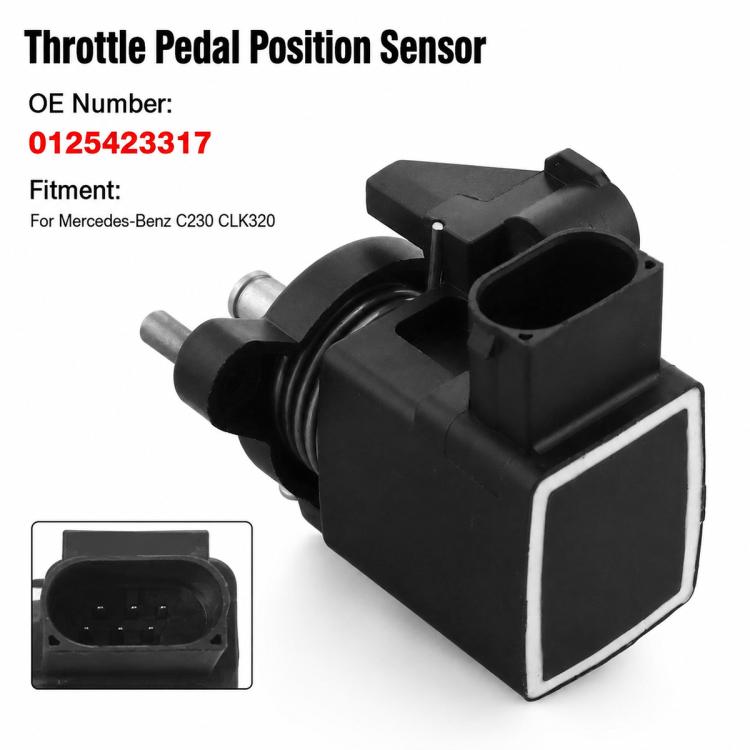 Black throttle pedal position sensor with mounting posts and electrical connector