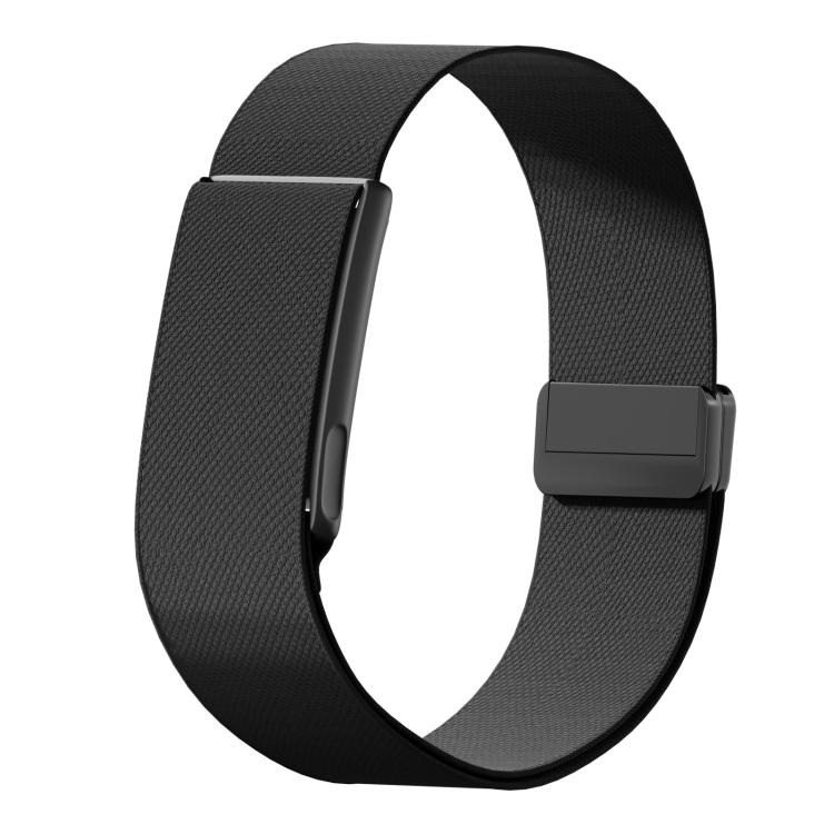 Metal Frame Magnetic Clasp Elastic Nylon Arm Band, For Amazfit Helio Strap
