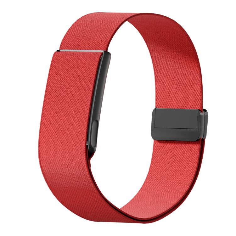 Metal Frame Magnetic Clasp Elastic Nylon Arm Band, For Amazfit Helio Strap