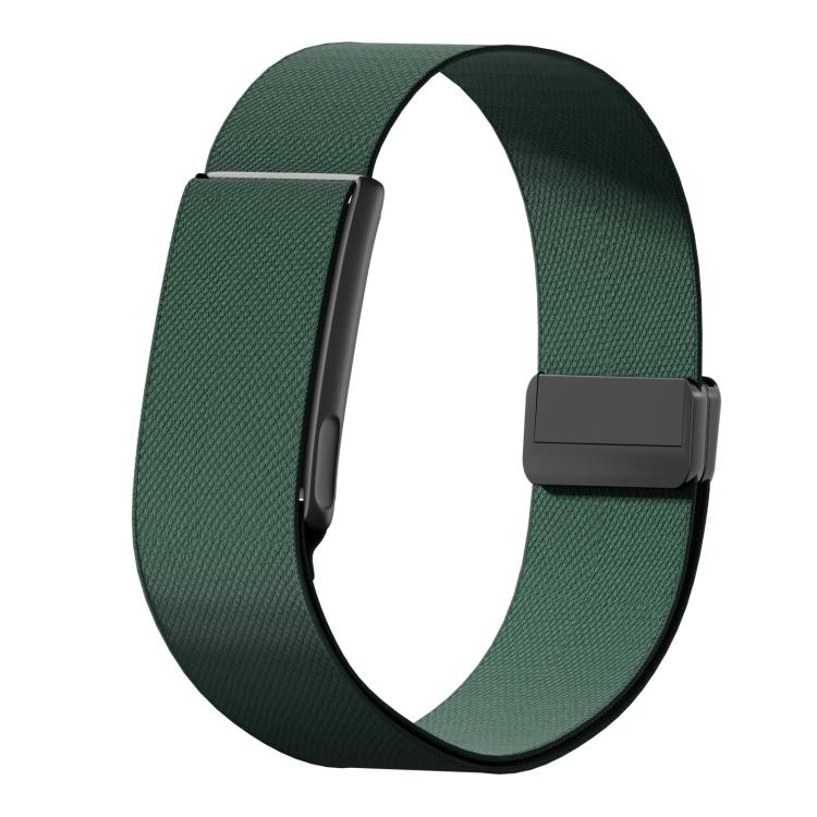 Metal Frame Magnetic Clasp Elastic Nylon Arm Band, For Amazfit Helio Strap