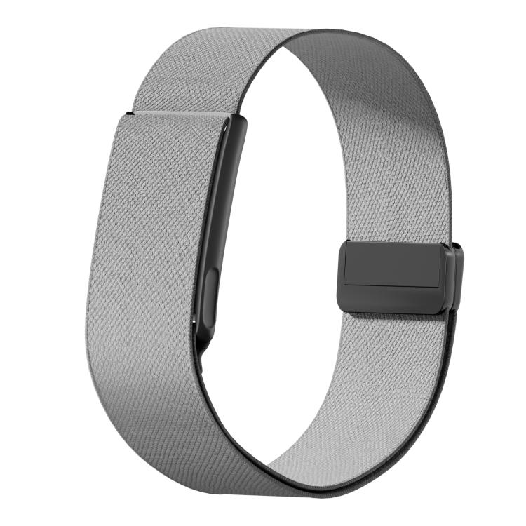Metal Frame Magnetic Clasp Elastic Nylon Arm Band, For Amazfit Helio Strap