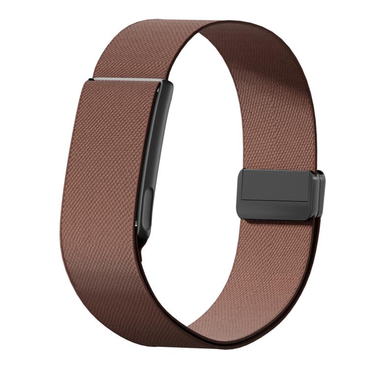 Metal Frame Magnetic Clasp Elastic Nylon Arm Band, For Amazfit Helio Strap