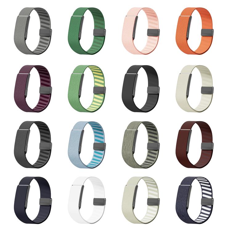 Metal Frame Magnetic Clasp Inner Twill Nylon Arm Band, For Amazfit Helio Strap