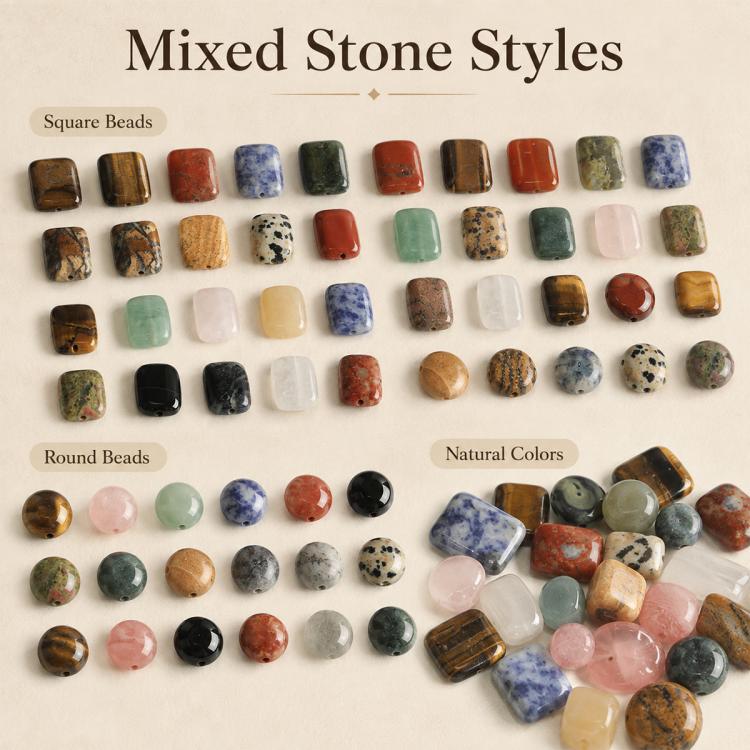 10PCS/Set Natural Loose-bead DIY Accessories for Bracelets and Necklaces