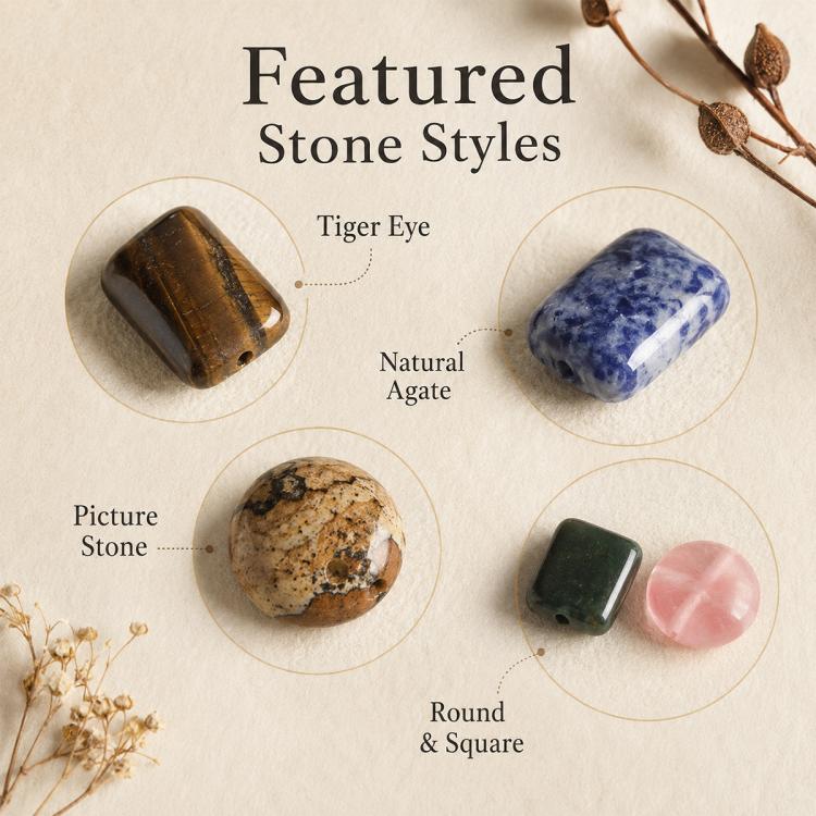 10PCS/Set Natural Loose-bead DIY Accessories for Bracelets and Necklaces
