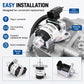 Shutdown solenoid valve installed on engine with 2-pin plug and mounting holes