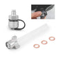 Magnetic oil drain valve with stainless fitting and three copper gaskets