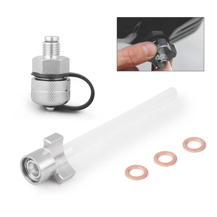 Stainless magnetic oil drain valve with side outlet and copper gaskets