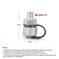 Magnetic oil drain valve, M14x1.5 threaded inlet, knurled stainless body