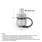 Magnetic oil drain valve, M12x1.25 threaded inlet, knurled stainless body