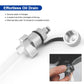 Stainless steel oil drain valve with threaded fitting and drain tube cap