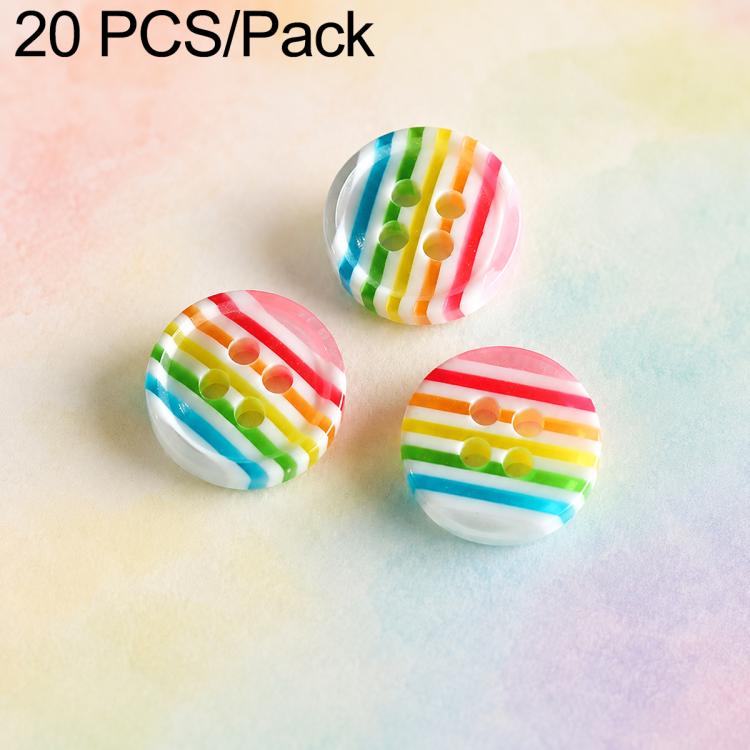 20 PCS/Set Colorful Resin Buttons for DIY Bracelets Accessories