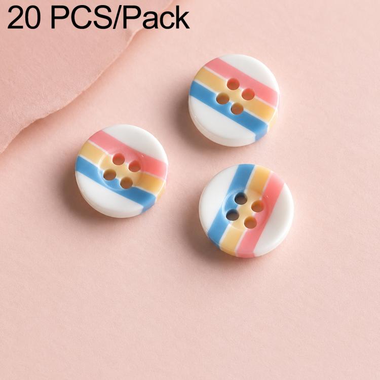 20 PCS/Set Colorful Resin Buttons for DIY Bracelets Accessories