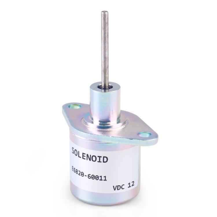 Metal shutdown solenoid valve with upright plunger rod and mounting flange