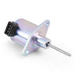 Metal shutdown solenoid valve with side plunger rod and electrical connector plug