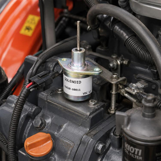 For Kioti Tractor CK25 CK27 CK3 Solenoid Valve Engine Shutdown Valve E6820-60011, For Kioti Tractor