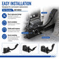 Black electronic throttle accelerator pedal with mounting holes and textured pedal pad