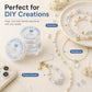 Transparent White Elastic Beading Cord DIY Craft Accessory for Bracelets, 0.4mm, 0.8mm, 1mm