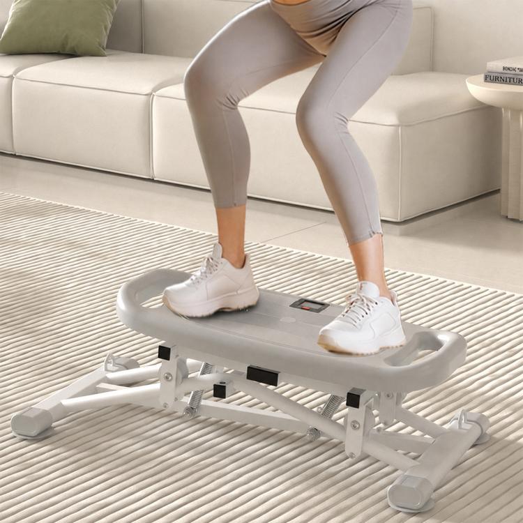 2-in-1 swing stepper with non-slip pedals and LCD display for home workouts