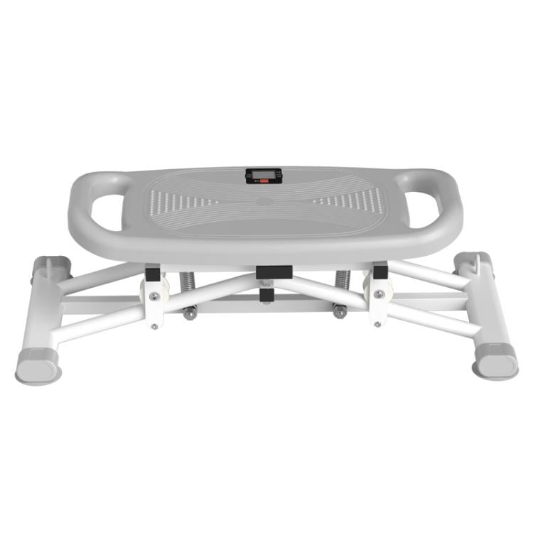 Gray 2-in-1 swing stepper with curved handlebar and LCD console