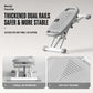 White 2-in-1 swing stepper with thick dual rails and anti-slip textured platform