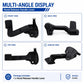 Black hood release handle lever shown from multiple angles, plastic mounting base