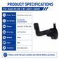 Black hood release handle lever with mounting hole and clip slot, plastic