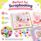 Scrapbooking resin buttons, mixed colors and cute shapes with round and heart pieces