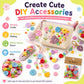 Create-cute DIY resin buttons for crafts, small colorful shapes and charms assortment