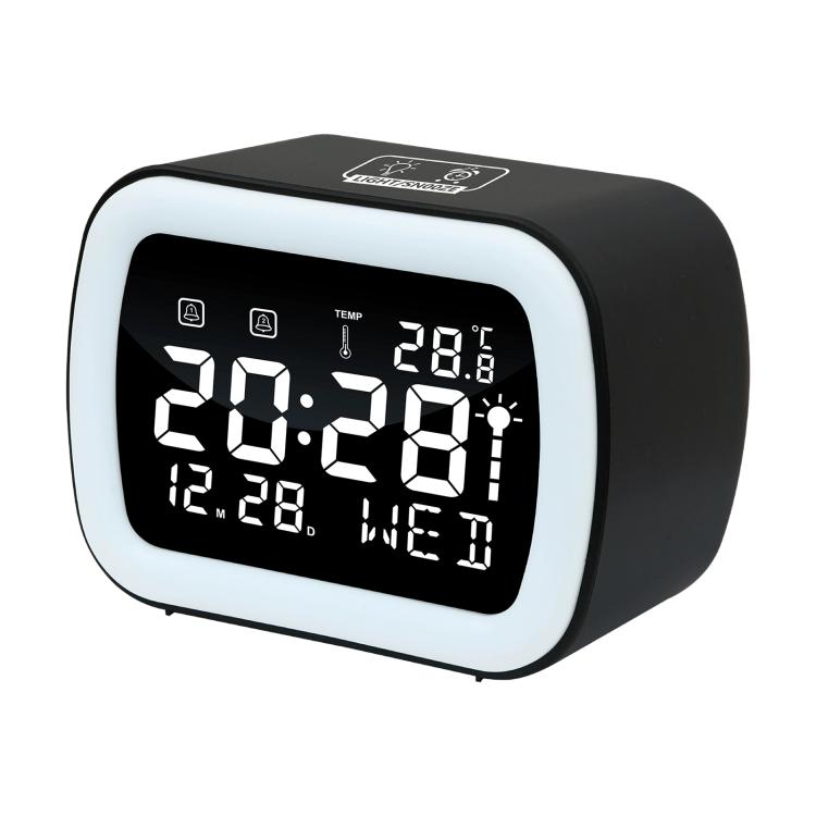 DS-5801 LED Smart Temperature Display Electronic Digital Clock with Night Light