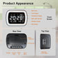 DS-5801 LED Smart Temperature Display Electronic Digital Clock with Night Light
