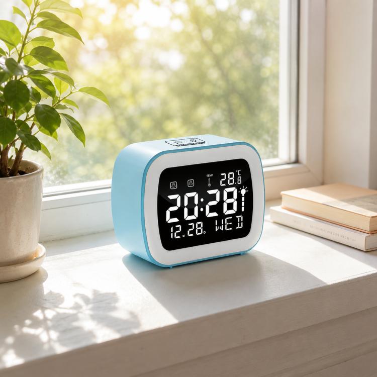 DS-5801 LED Smart Temperature Display Electronic Digital Clock with Night Light