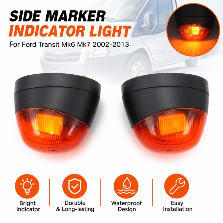For Ford Transit MK6 / MK7 2000-2014 Car Side Marker Light, Left Side 1203328, Right Side 1202148