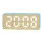 DS-5821L Multifunctional Bamboo Texture Smart LED Digital Display Electronic Alarm Clock