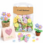 175g/Pack Mixed Sizes Colorful Round Resin Buttons DIY Craft Kit, 250-400 Pieces/Pack