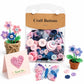 175g/Pack Mixed Sizes Colorful Round Resin Buttons DIY Craft Kit, 250-400 Pieces/Pack