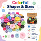 175g/Pack Mixed Sizes Colorful Round Resin Buttons DIY Craft Kit, 250-400 Pieces/Pack