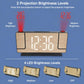 DS-5822LP Creative Bamboo Texture LED Screen Dual Projection Display Electronic Digital Clock