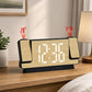 DS-5822LP Creative Bamboo Texture LED Screen Dual Projection Display Electronic Digital Clock