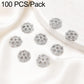 Silver flower bead cap spacer set, hollow metal cap with central hole for DIY jewelry