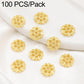 Gold flower bead cap spacers, 6-petal flower caps with center hole