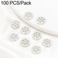 Silver flower bead cap spacers, small hollow caps with central hole and bead-like rim